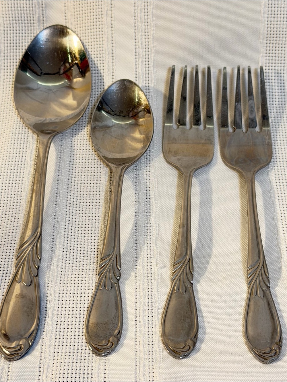 4 Pc Hanford Forge H.F. Ltd Stainless Silverware DANUBE - 2 Spoons 2 Forks